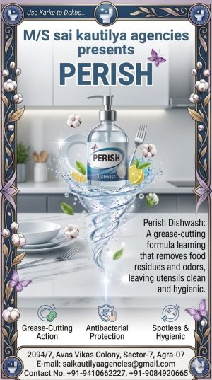Perish Dishwash – Powerful Grease-Cutting & Hygienic Cleaning